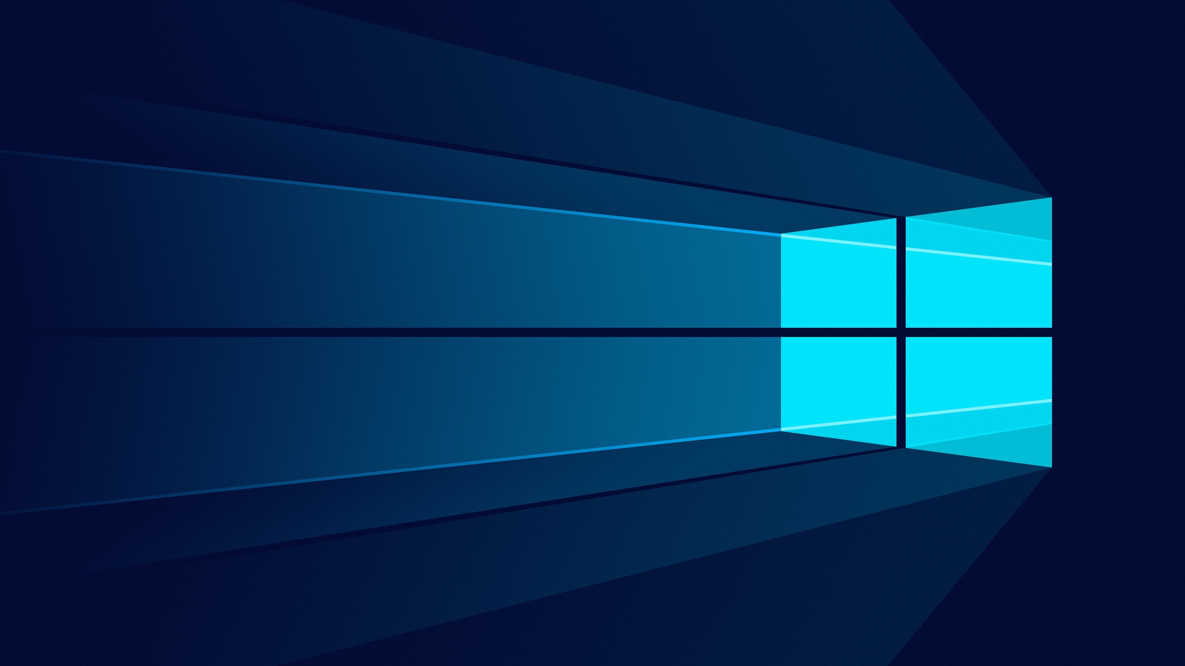 Abstract Windows 10 Logo on Dark Blue Background