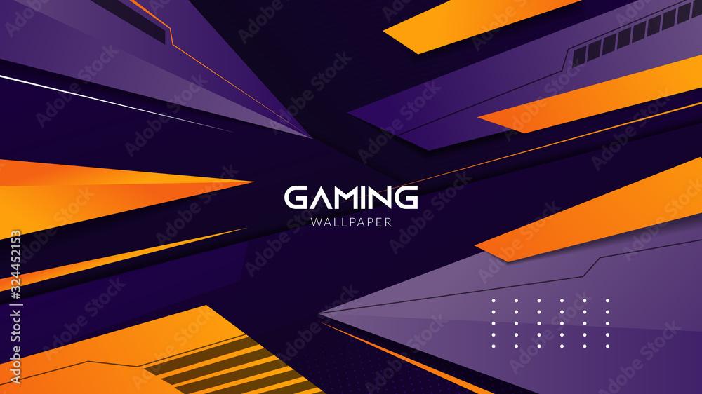 3d Modern Abstract Gaming Wallpaper Background 4k Stock Vector