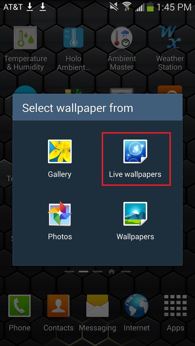 On Home Screen Tap Wallpaper And Select Live S3