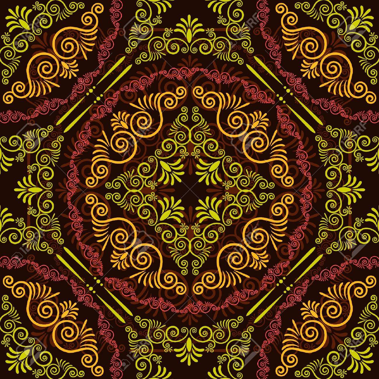 Vintage Tapestry Background Royalty Cliparts Vectors And