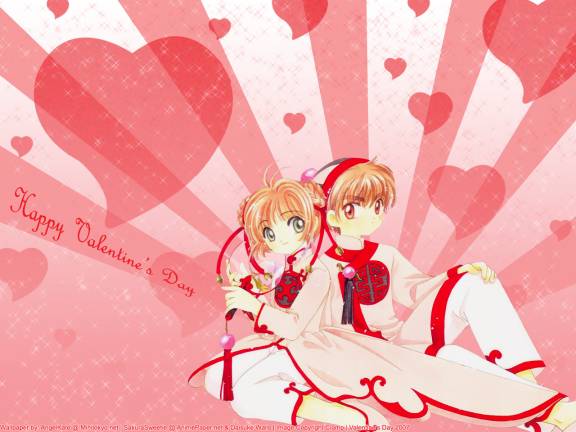 Anime Couple Valentine Day Cards Wallpaper Wallpapermine