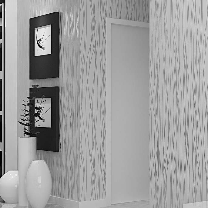 Stripe Wallpaper Rolls For Living Room Bedroom Beige Creamy White