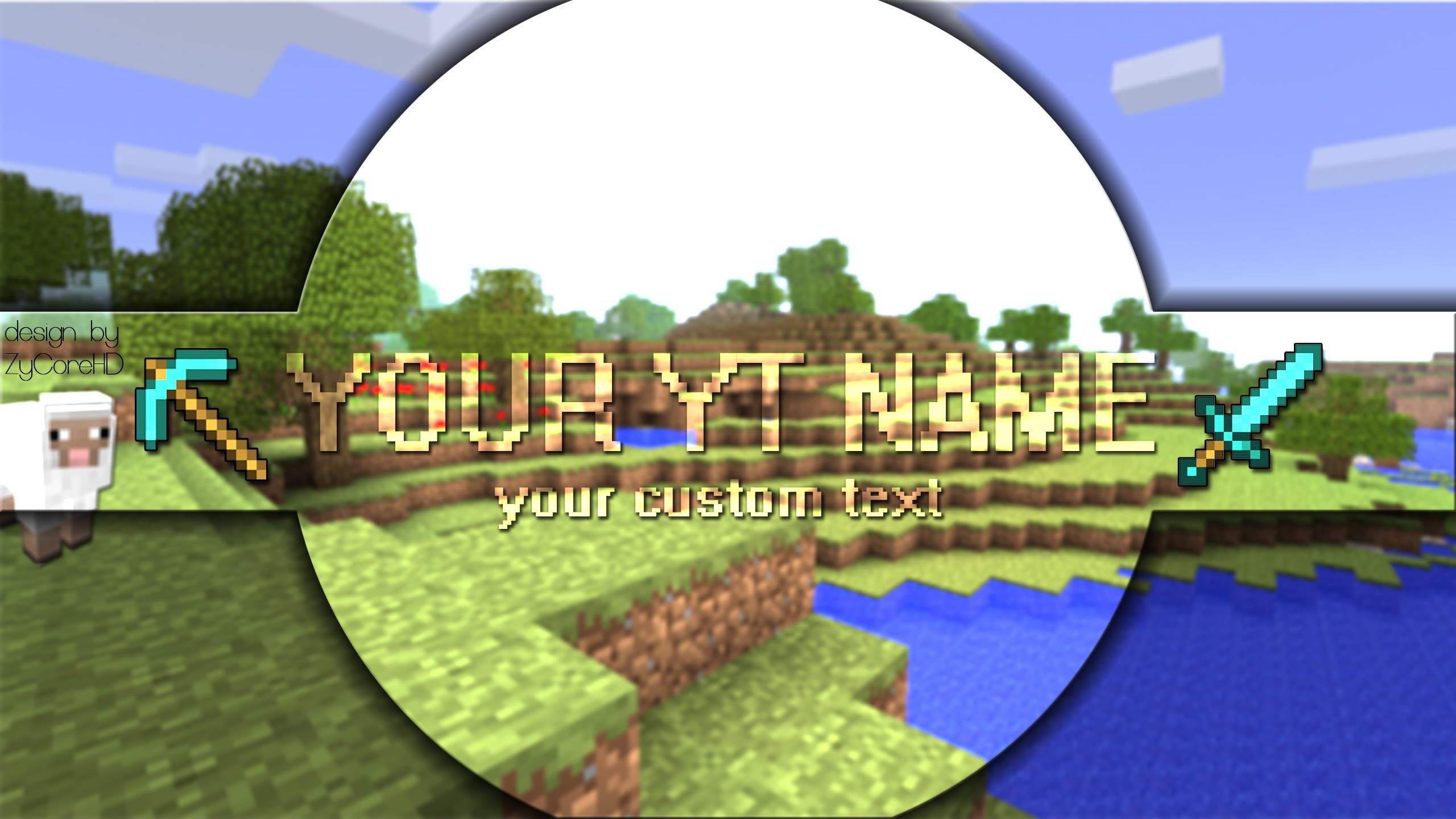 Free Download Custom Minecraft Channel Banner For New Youtube