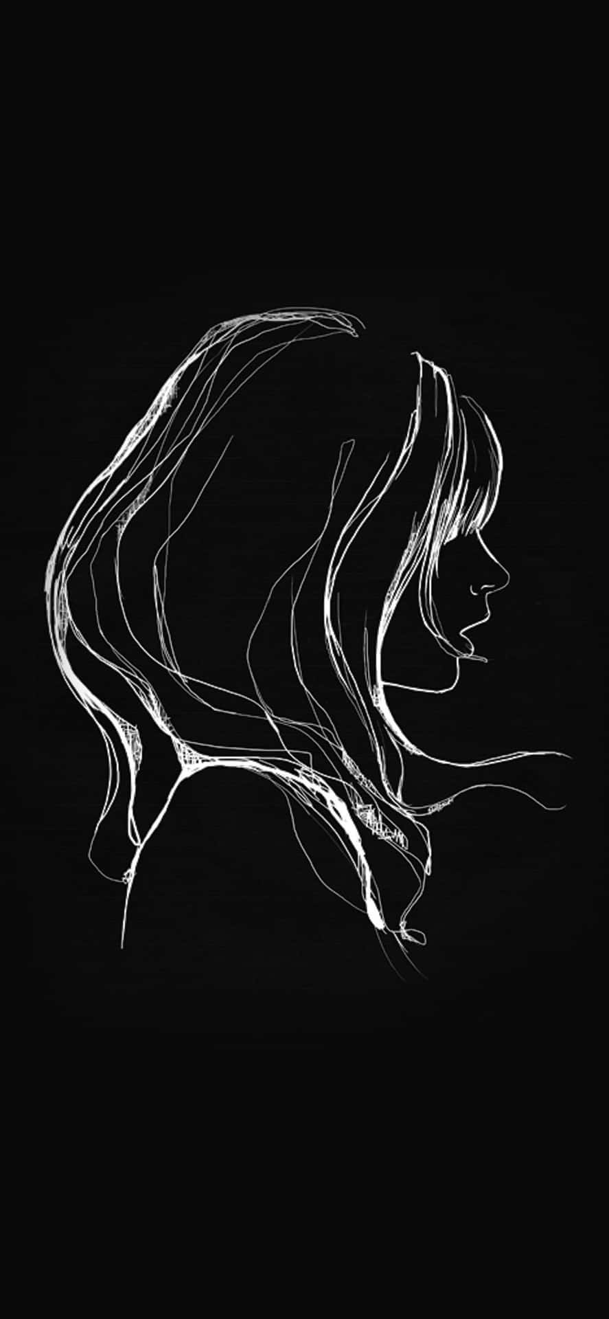Intricate Black And White Abstract Drawing Wallpaper