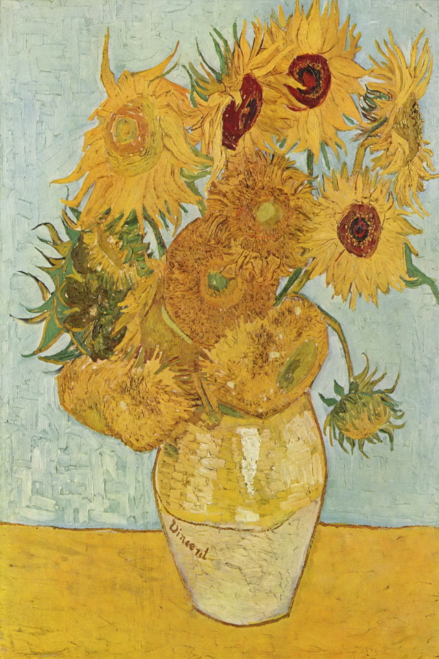 Van Gogh Sunflowers iPhone Wallpaper Photo