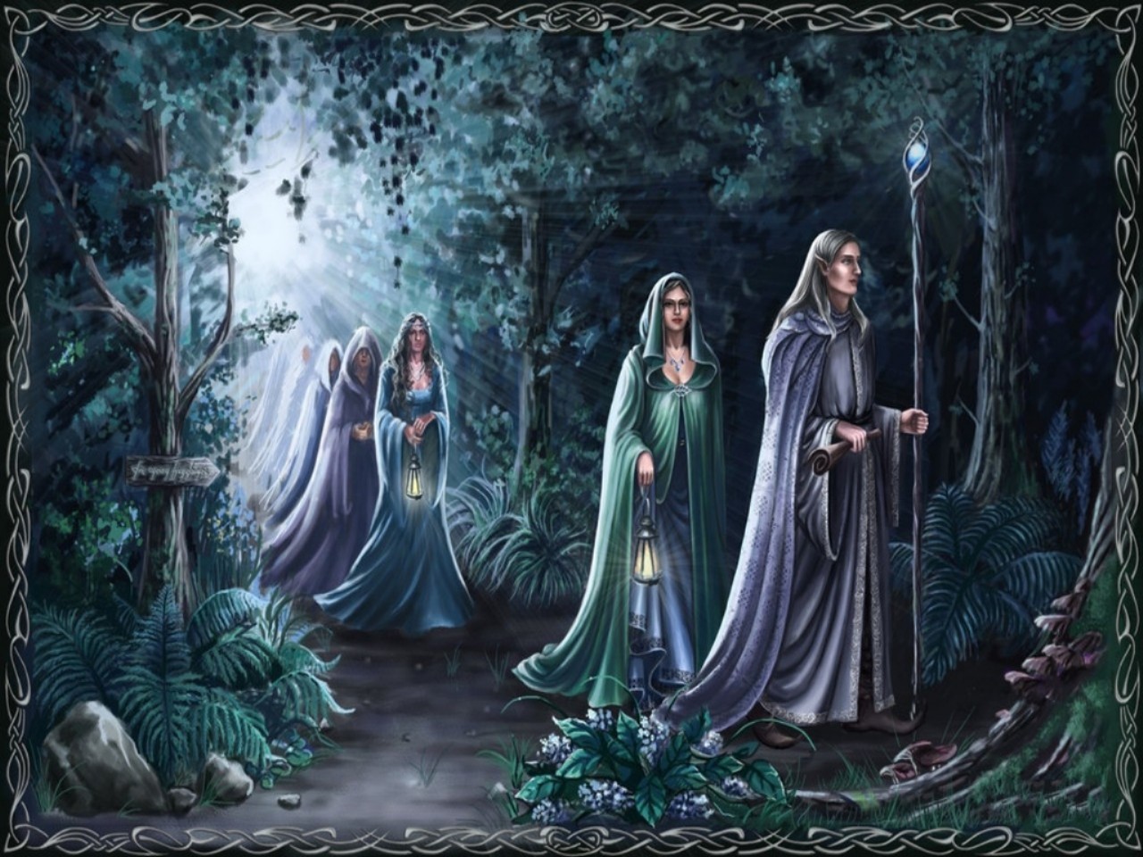 Elves In The Forest Puter Wallpaper Desktop Background