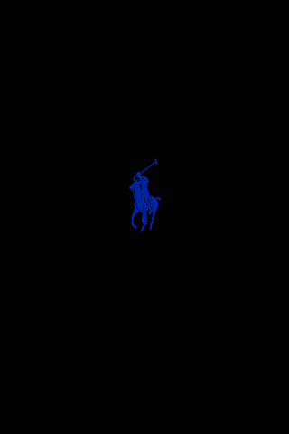 Blue Polo Logo In Small iPhone Wallpaper
