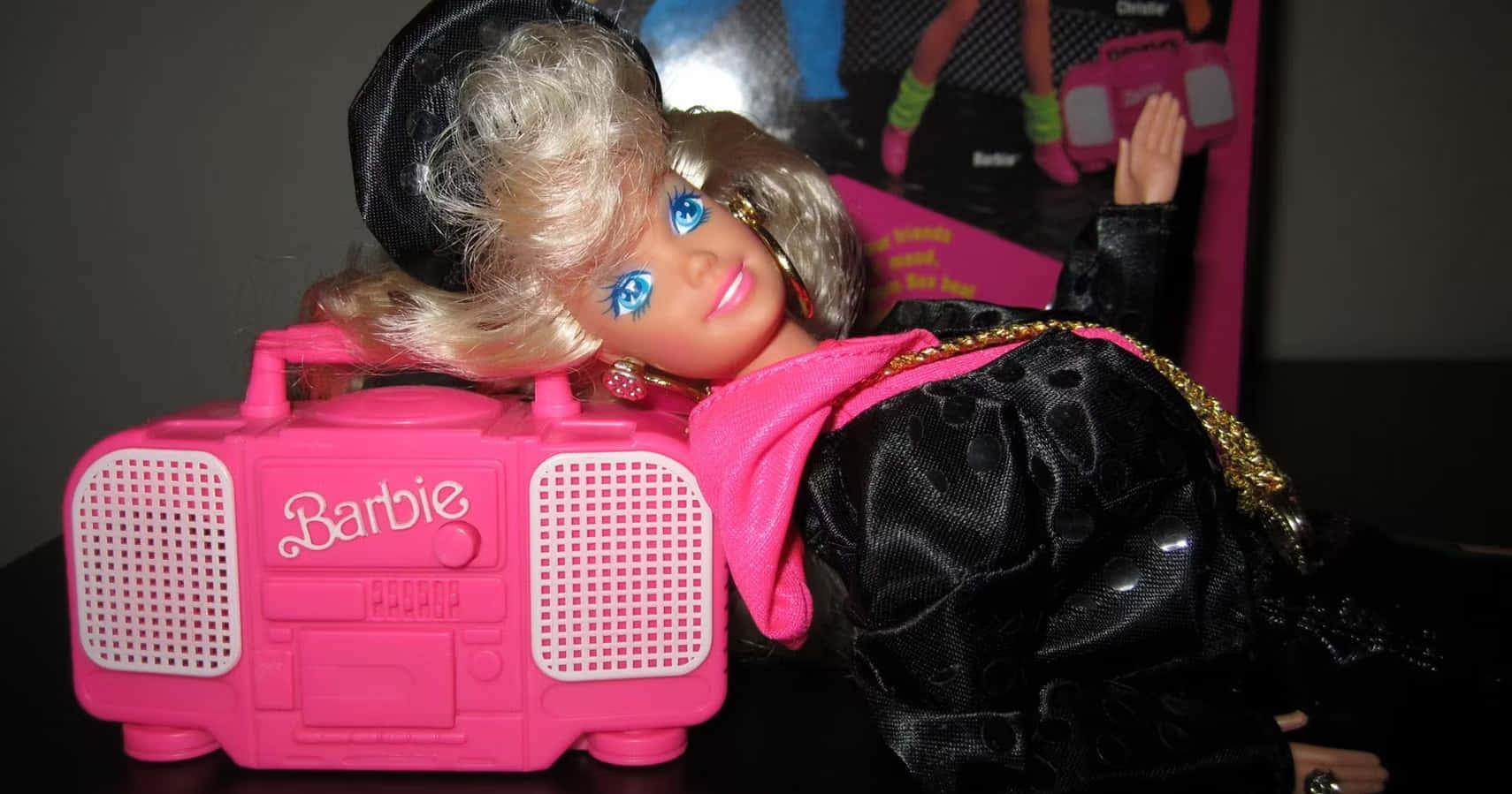 Funny Barbie 80s Radio Picture Wallpaper