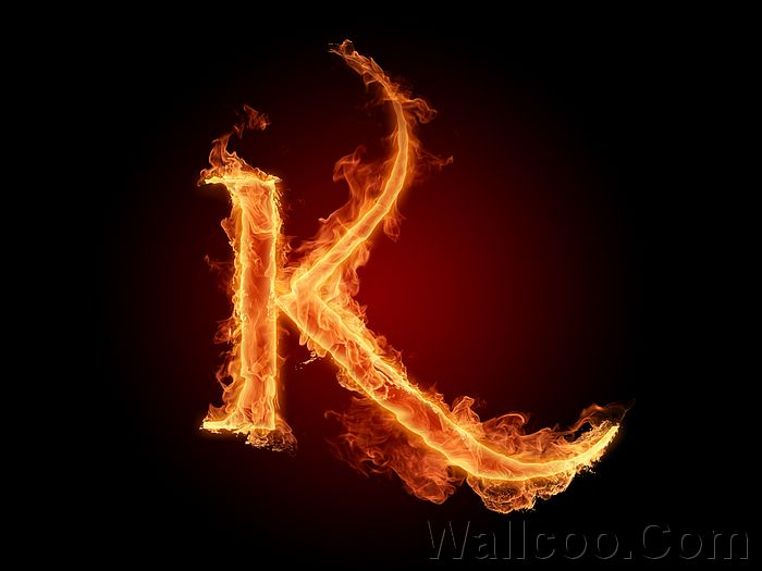 Fiery Font Letter K Letters A Z Picture