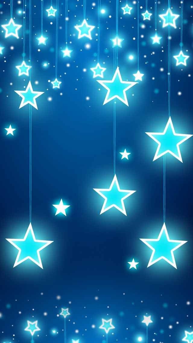 Sparkling Blue Wallpaper Stars Glitter Sparkle