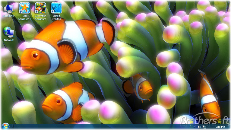 Live Wallpaper Clownfish Aquarium