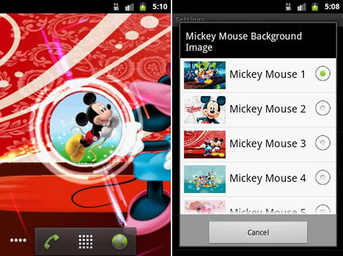 Live Wallpaper Mickey Mouse