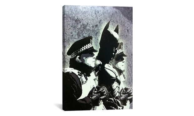 Batman And The Police By Banksy Graffiti