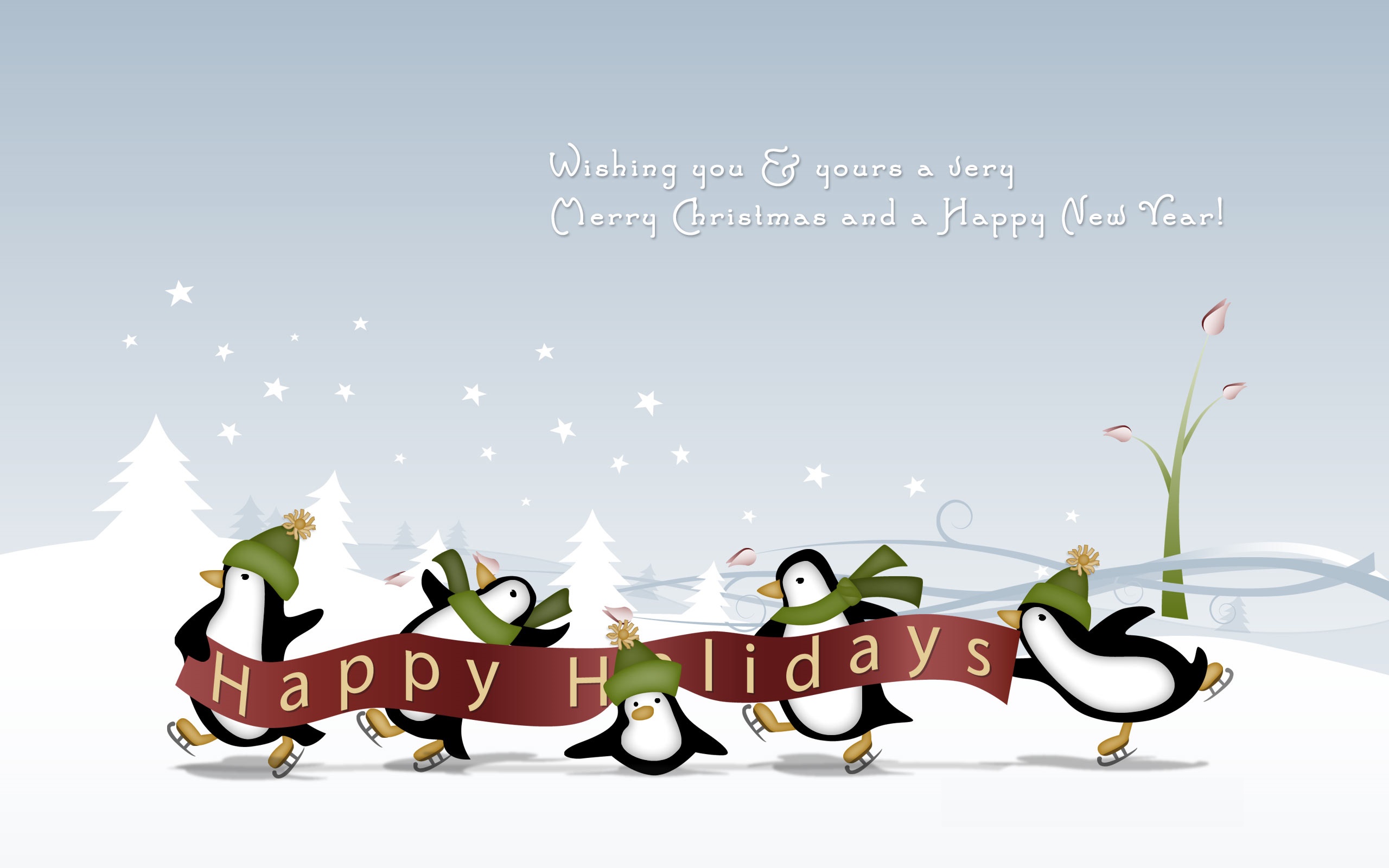 Happy Holidays Illustration Wallpaper