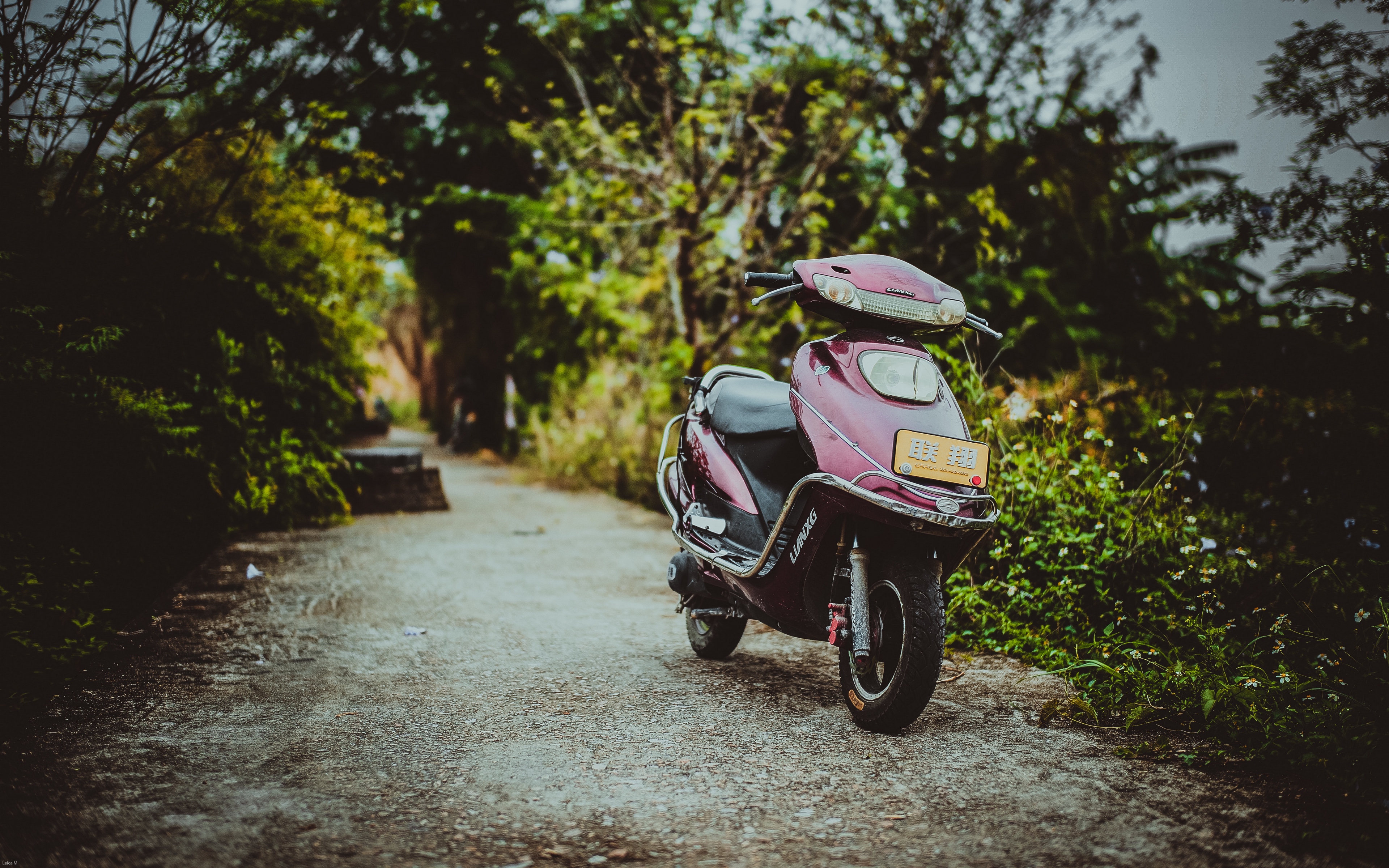 Wallpaper Scooter Moto Moped Front 4k