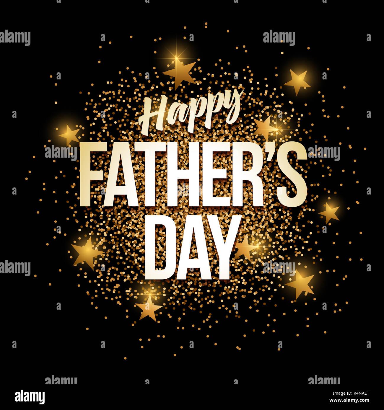 Happy Fathers Day Banner Gold Hi Res Stock Photography And Image