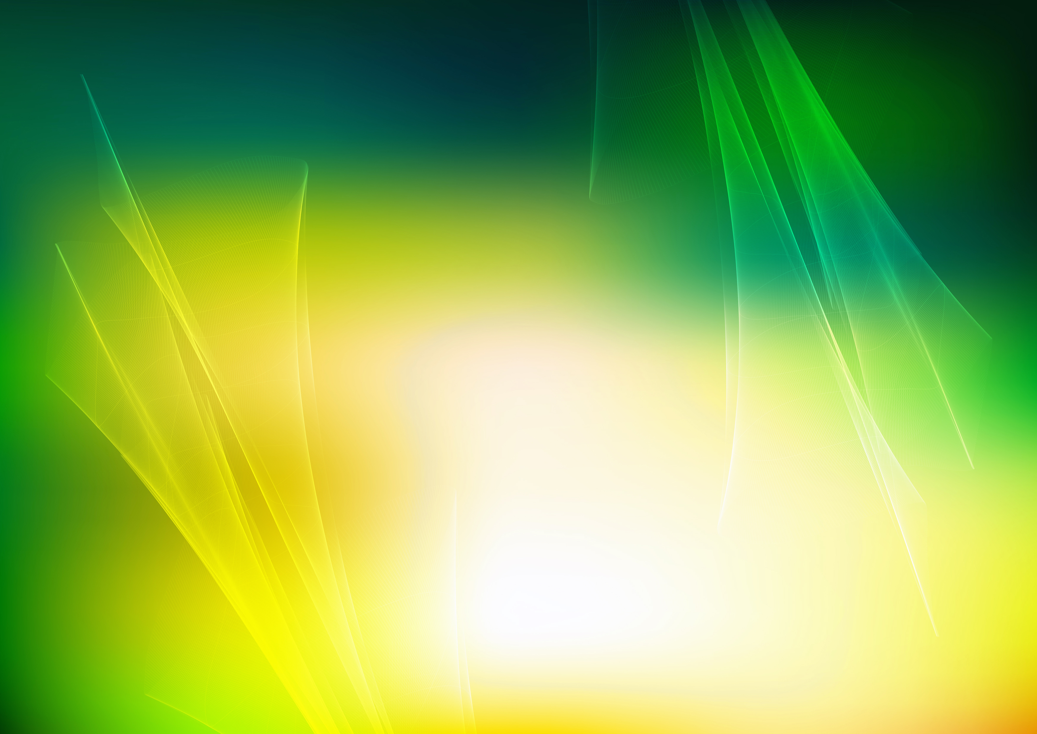 Abstract Green Yellow And White Fractal Wallpaper