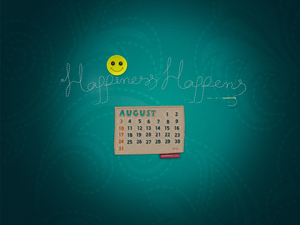 Month Of Happiness August Calendar Wallpaper Eyedea Lab