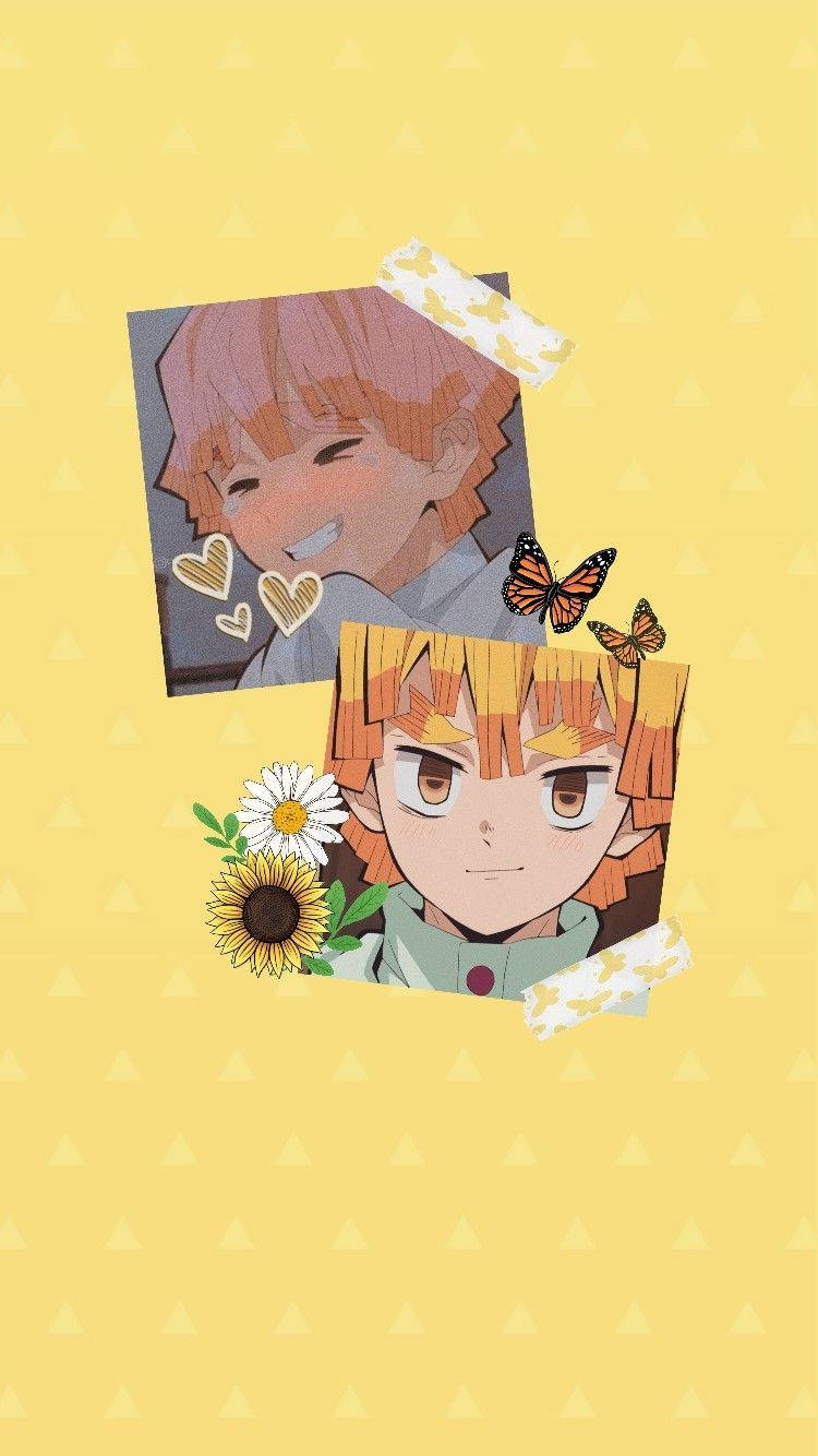Cute Zenitsu Two Image 5ks8301ngoqpql5j Wallpaper
