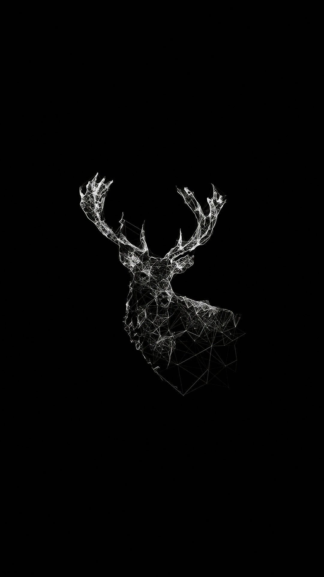 Low Poly Deer Illustration Android Wallpaper Painting Deer