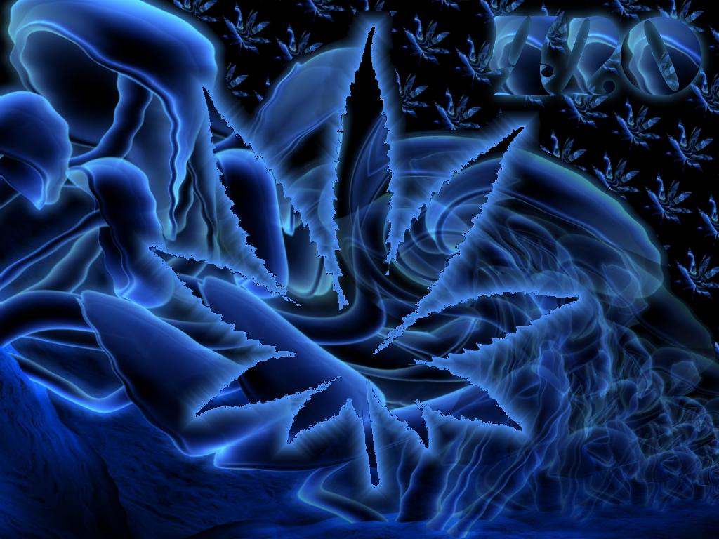Displaying Image For Trippy Marijuana Leaf Background