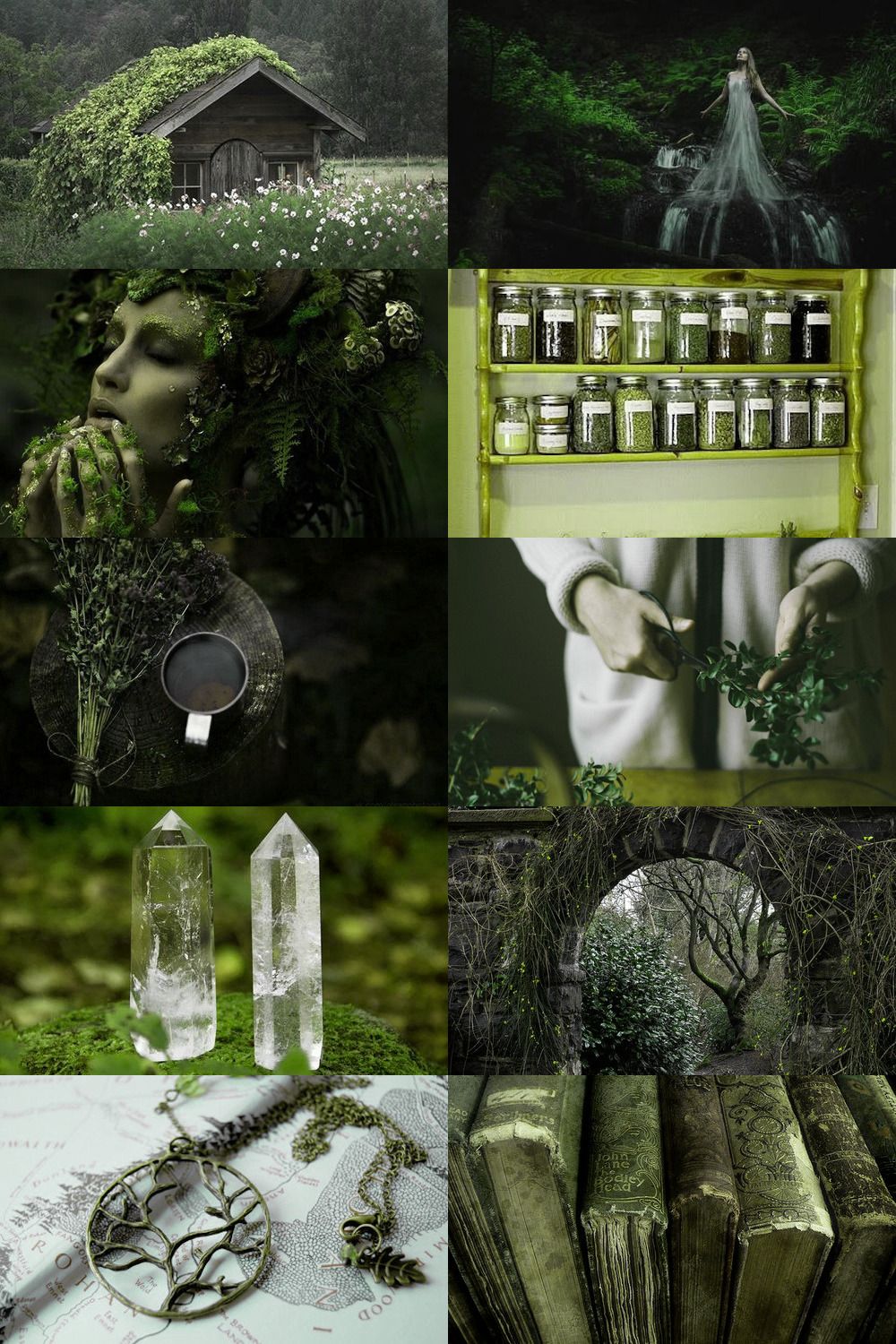 Skcgsra Witch Aesthetic Green