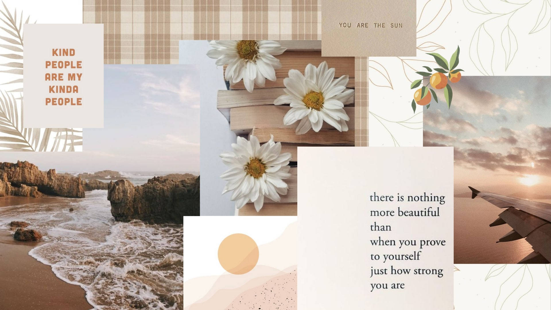 Brown And White Photos Laptop Wallpaper