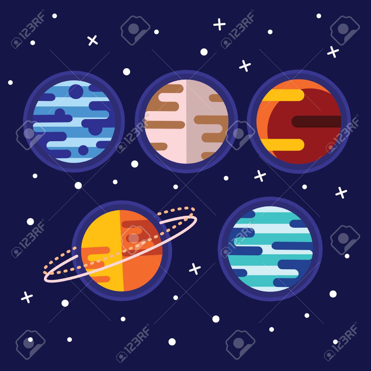 Vintage Space And Astronaut Background Royalty Free Cliparts
