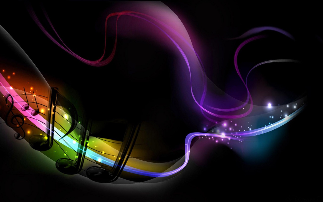 Music Neon Rainbow Desktop Background HD Wallpaper