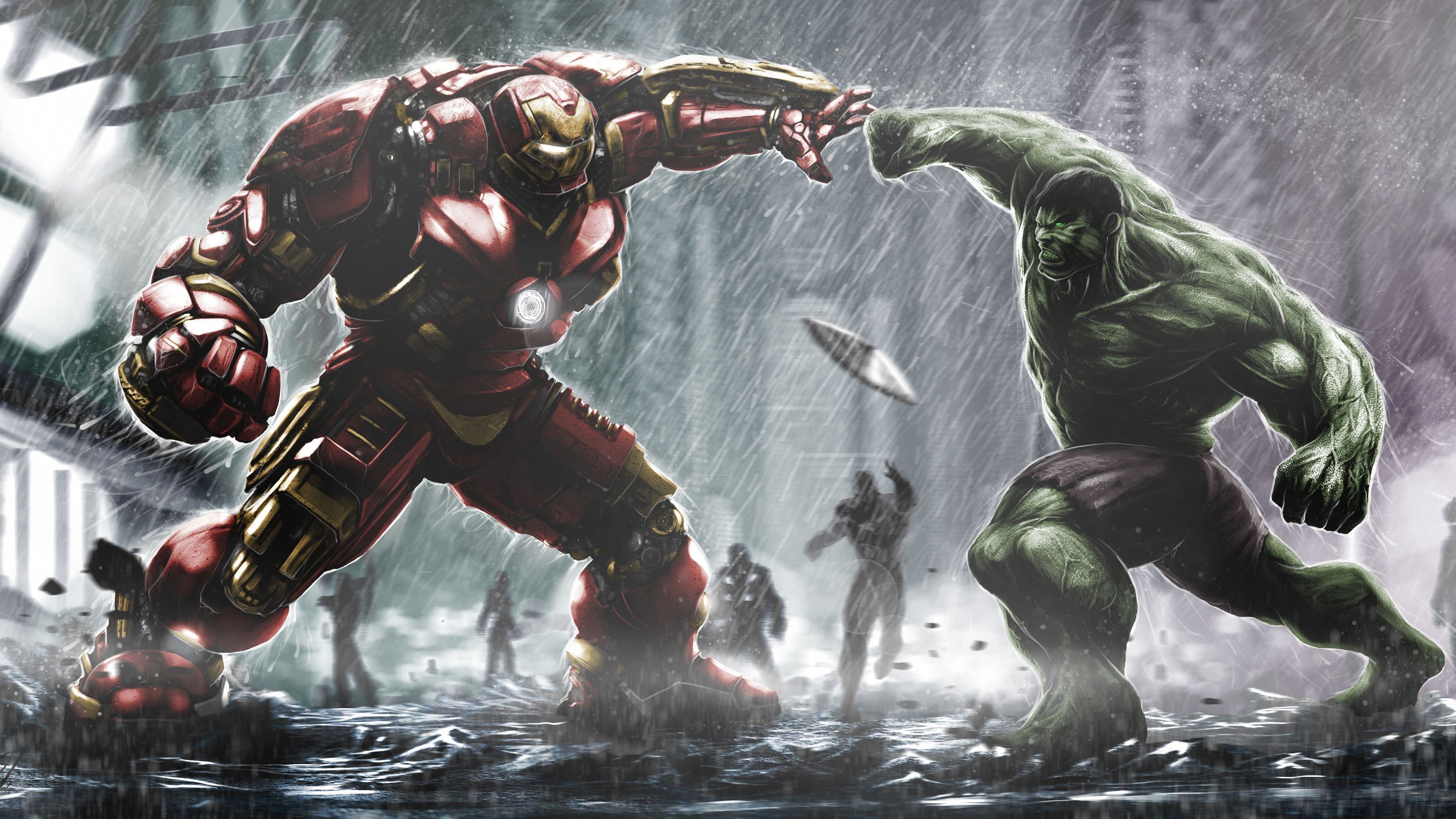 Hulk Vs Hulkbuster Wallpaper Image