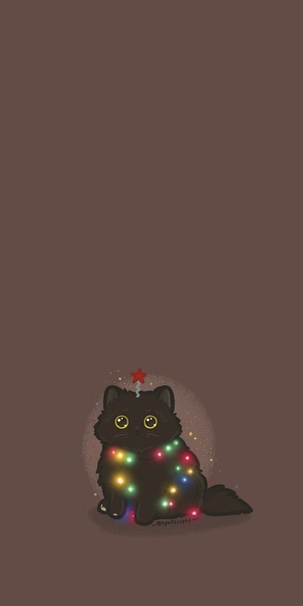 Christmas Aesthetic Cat Wallpaper iPhone Cute