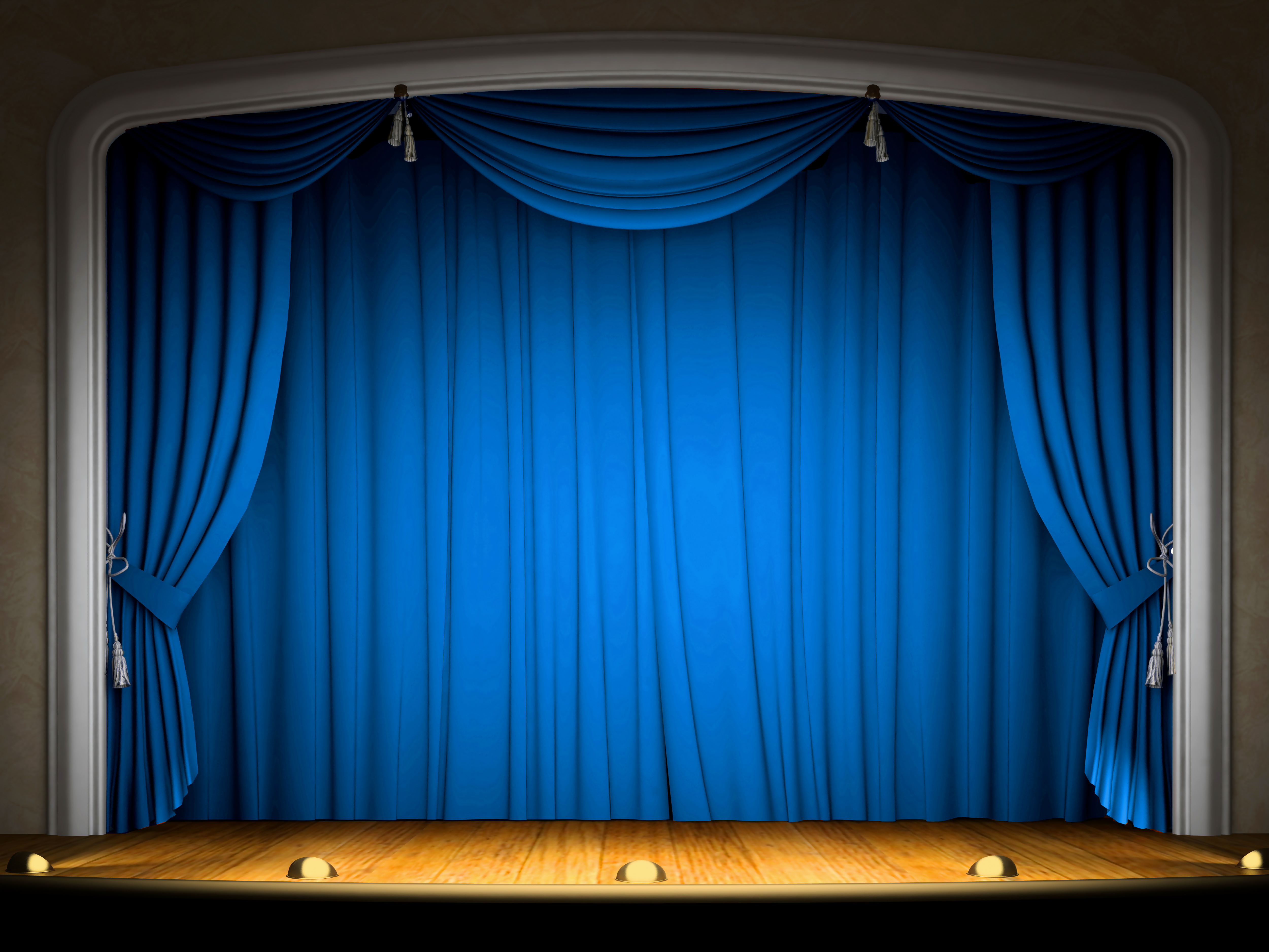 Stage With Blue Curtains Background Gallery Yopriceville High
