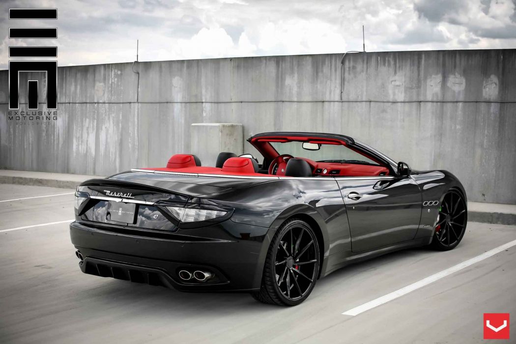 Vossen Wheels Mazerati Grancabrio Tuning Black Wallpaper