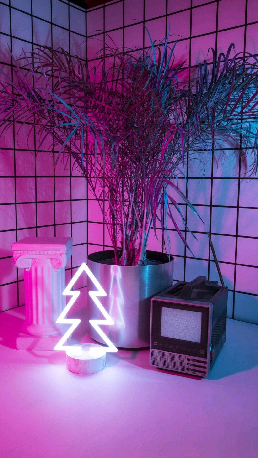 Neon Pink Aesthetic Wallpaper