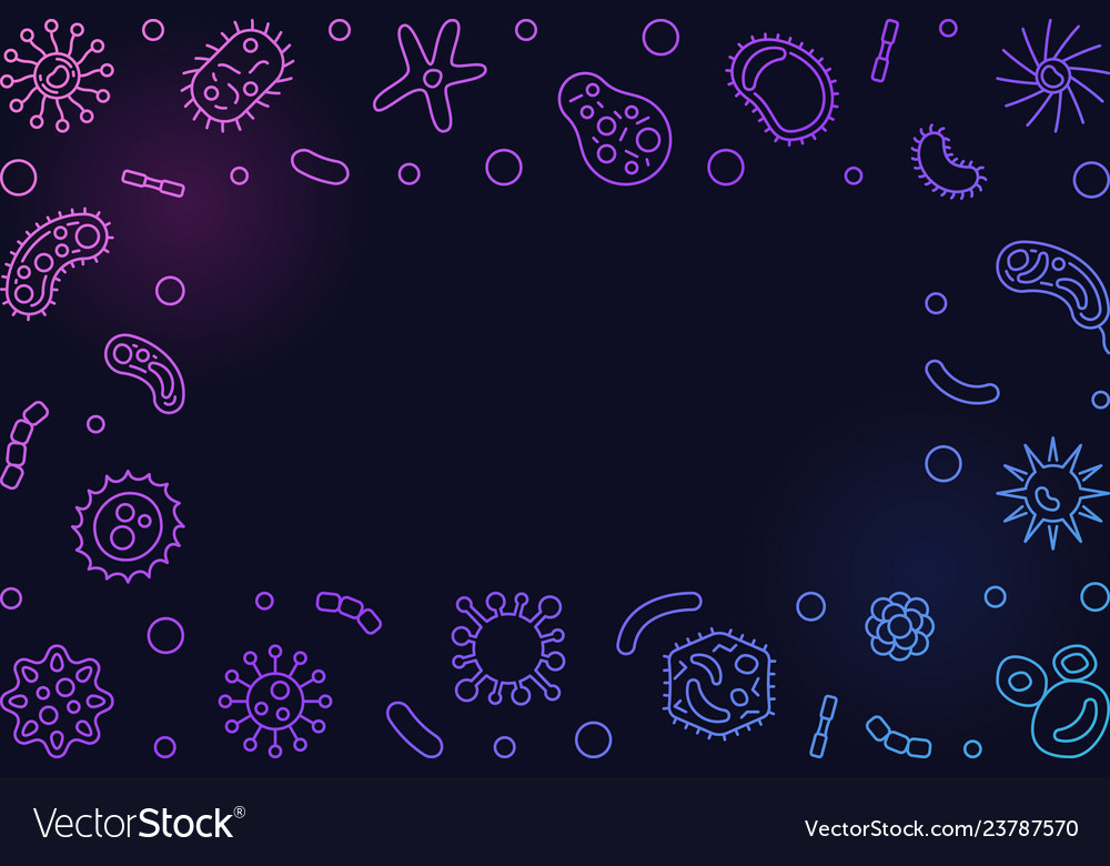 Bacteria Creative Background Microbiology Vector Image