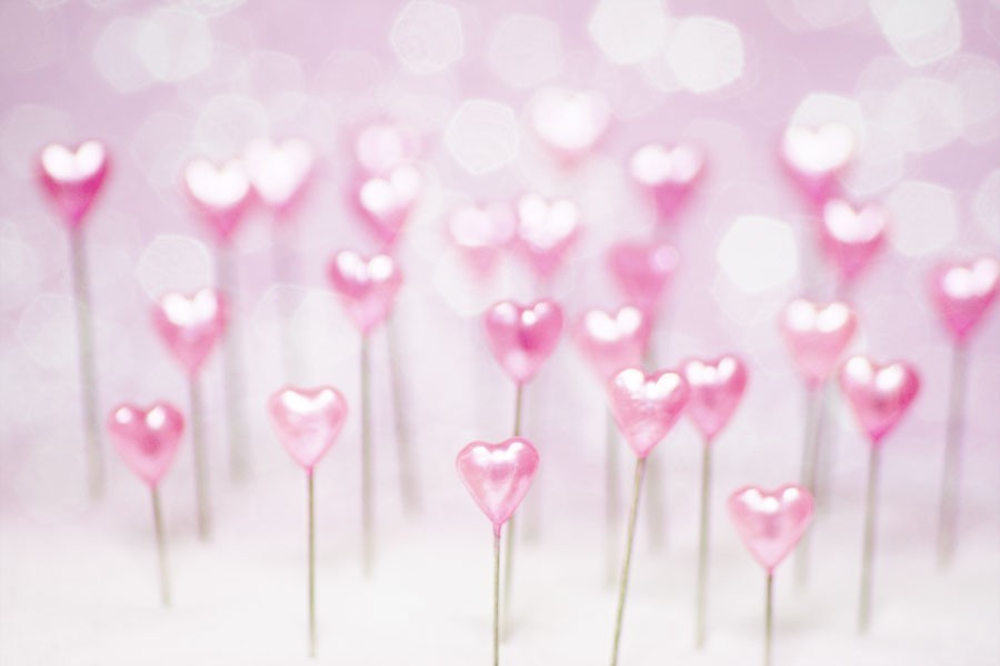 Pretty Pink Hearts Wallpaper On This Background