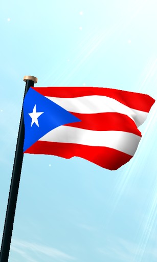 Bigger Puerto Rico Flag 3d For Android Screenshot