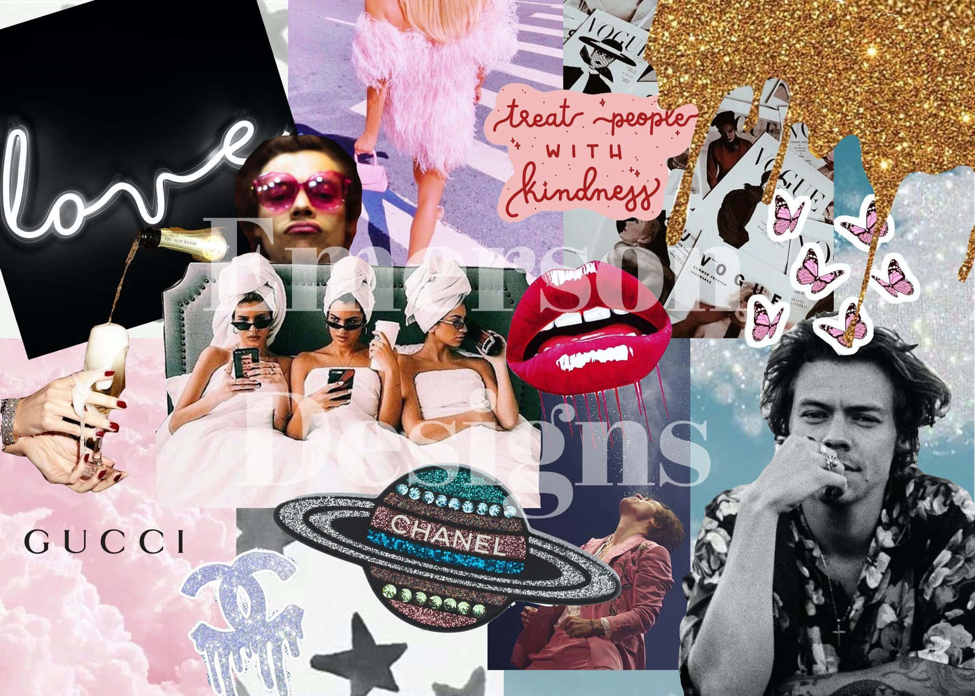 Harry Styles Collage Wallpaper
