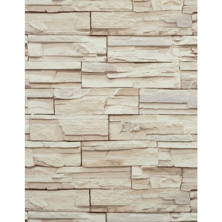 Wallpaper Stacked Brick Tan Beige Heavy Duty Textured