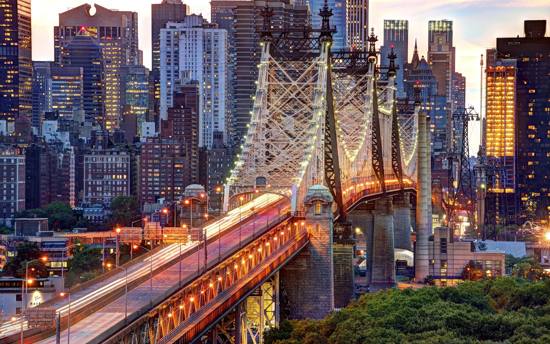 Queensboro Bridge New York City Ny Widescreen Wallpaper Wide