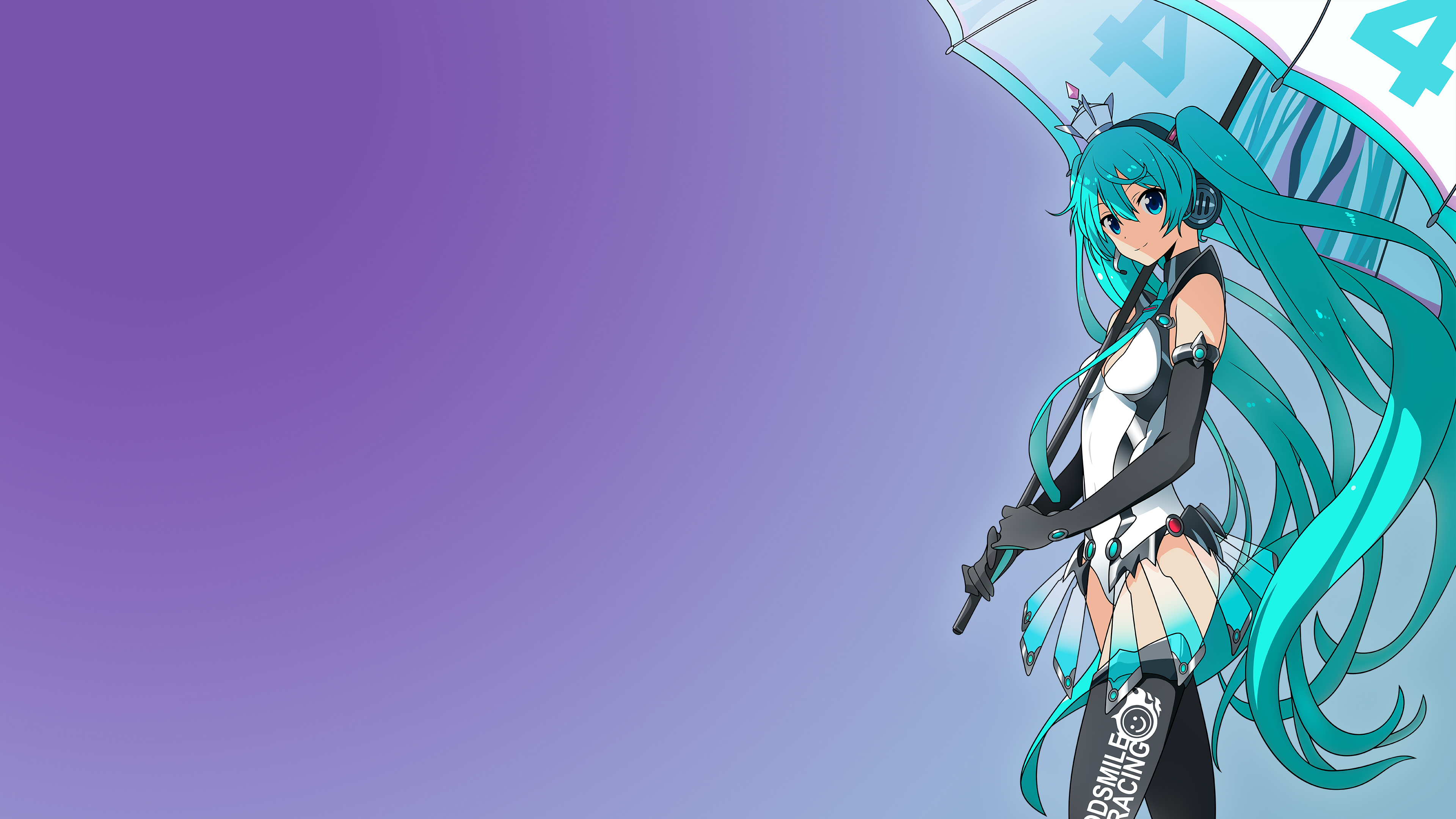 995312 4K Hatsune Miku gradient umbrella Vocaloid crown