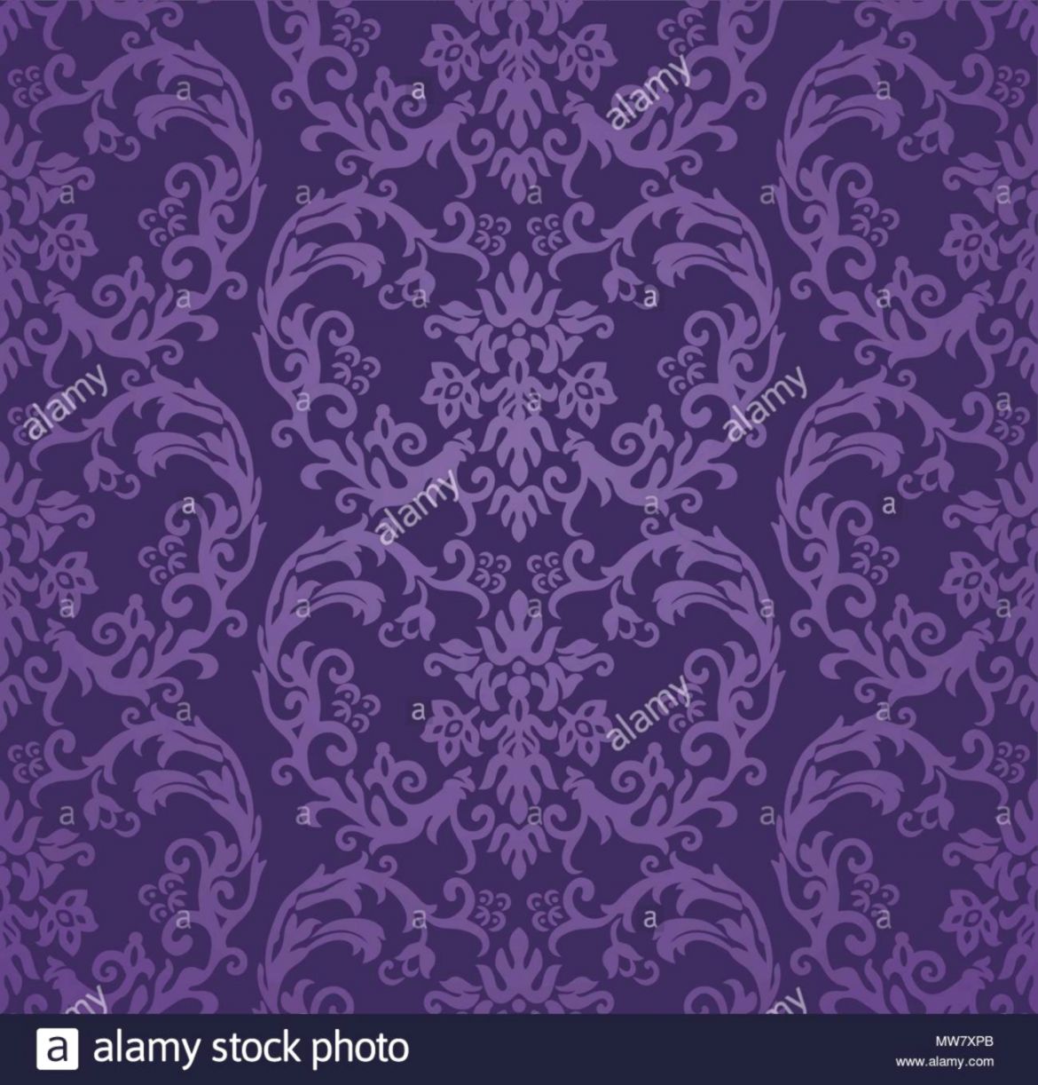 Purple Damask Wallpaper Smart