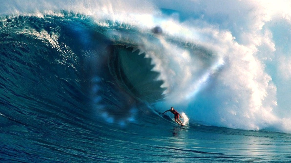 Shark Attack Surf By Paullus23