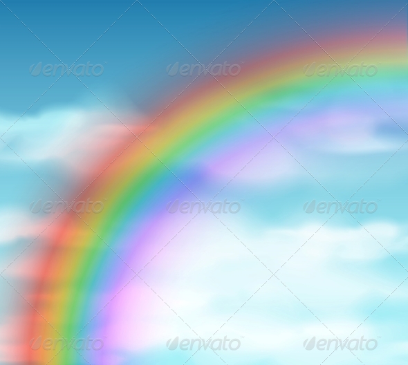Natural Background With Rainbow Landscapes Nature