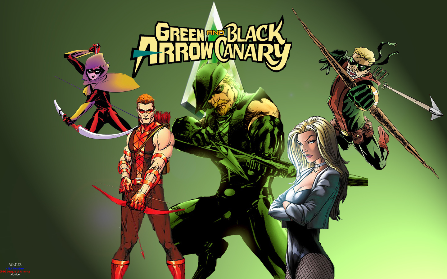 green arrow and red arrow wallpaper
