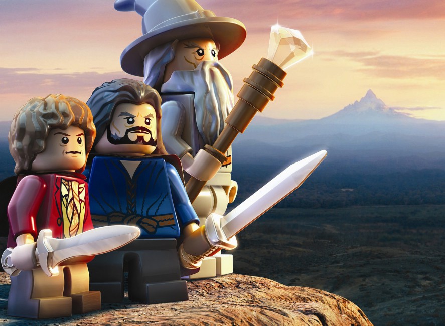Lego Bilbo Baggins Hobbit Gandalf Wizard Staff Stock Photos