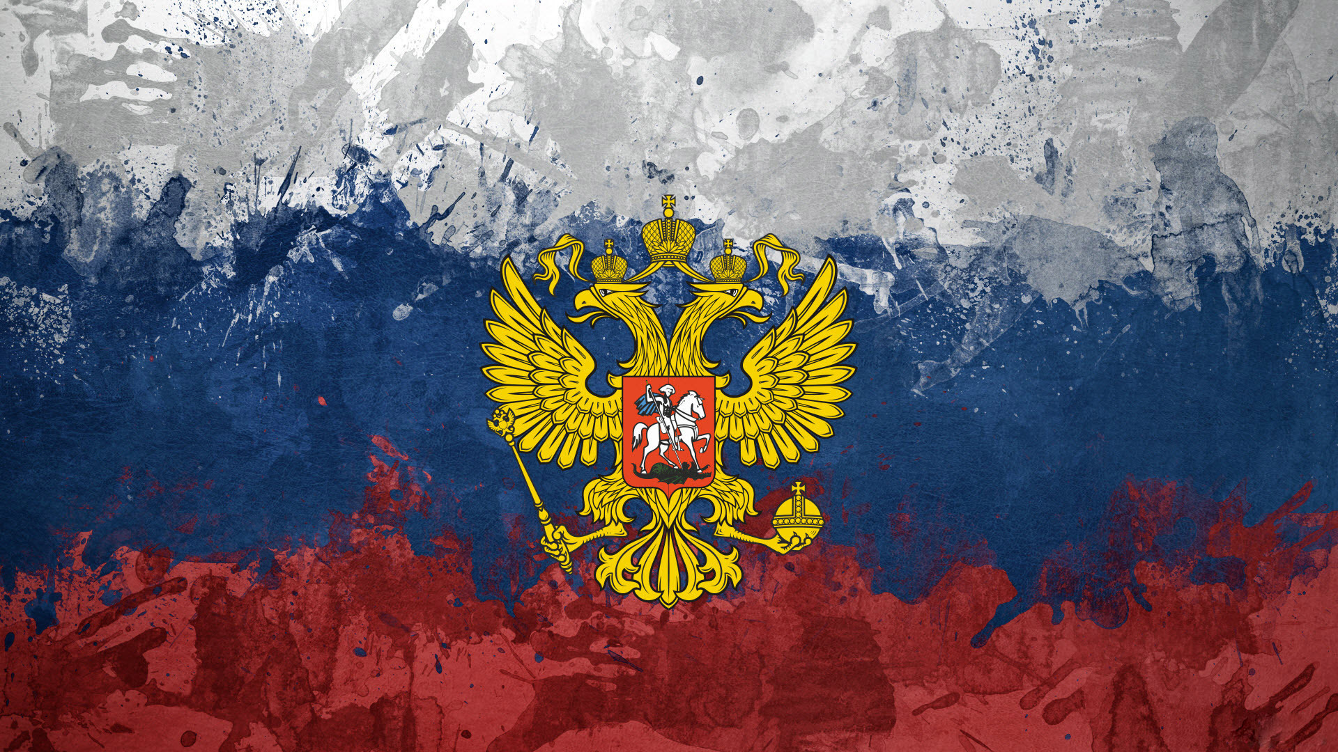 Аниме на фоне флага россии