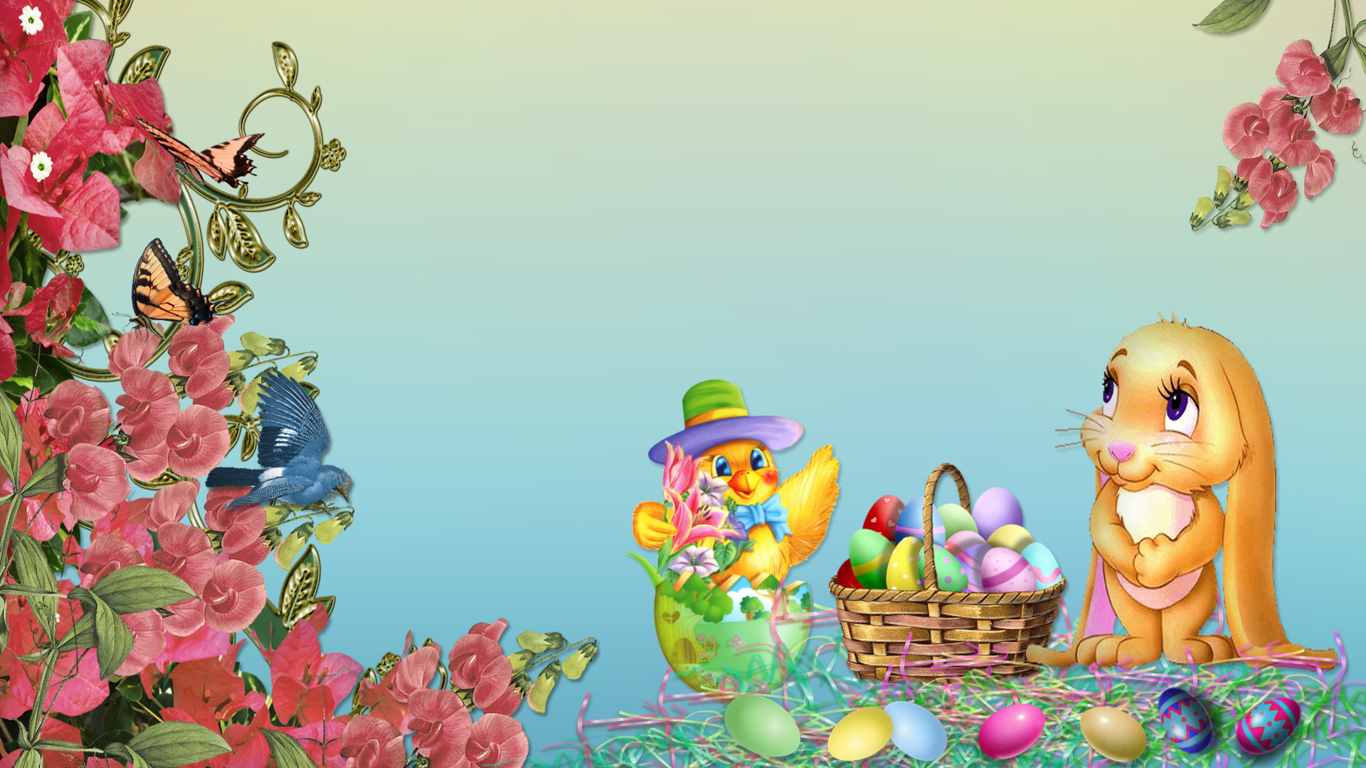 Happy Easter HD Wallpaper Background Image 1920x1080 ID