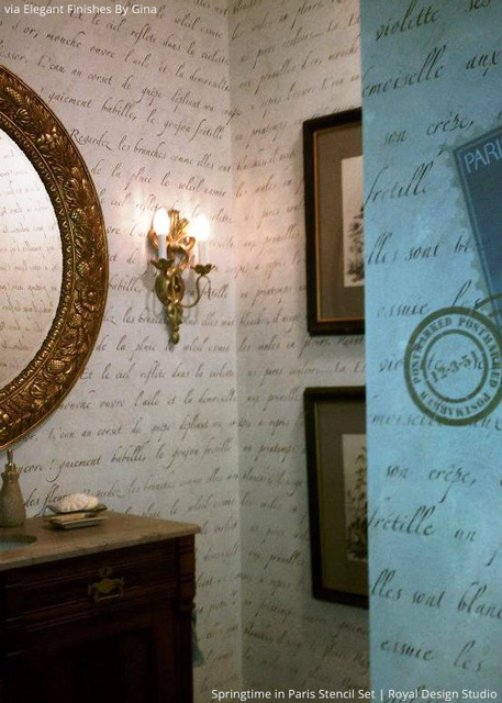 Create A French Quote Wallpaper Effect With Lettering Stencils From