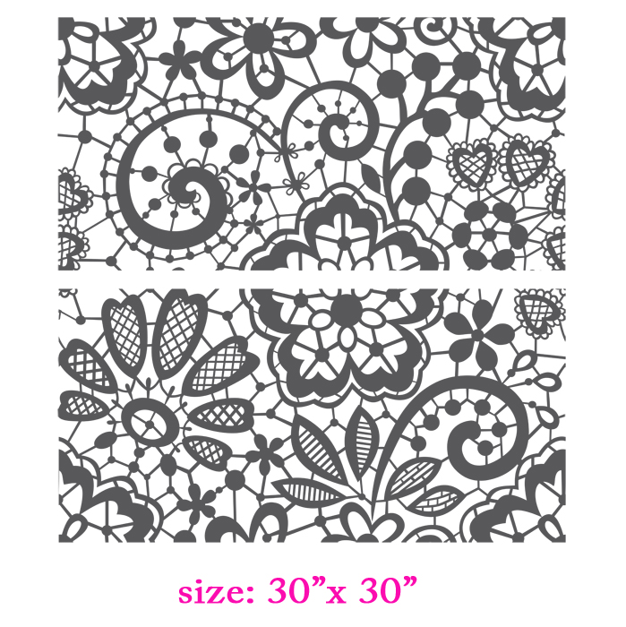 Victorian Lace On Your Floor Or Wall Damask Allover Designer Pattern